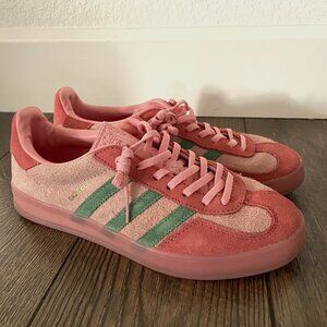 Adidas Gazelle Indoor 'Pink Spark Preloved Green' Men 7 Women 8.5 EUR 40
